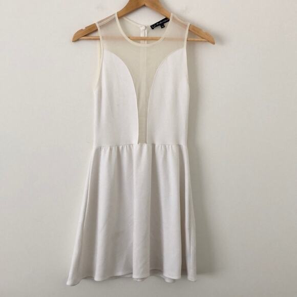 For Love & Lemons White Lulu Dress Sheer Back Size M - Picture 2 of 9